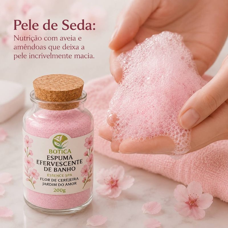 Espuma Efervescente de Banho Flor Cerejeira 200g Romantismo