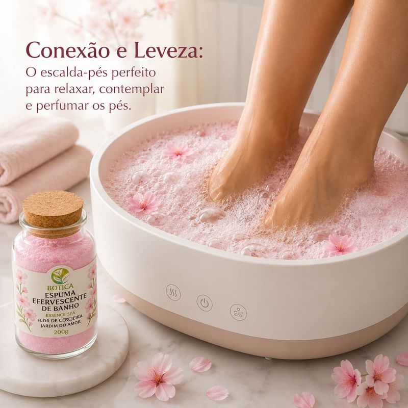 Espuma Efervescente de Banho Flor Cerejeira 200g Romantismo