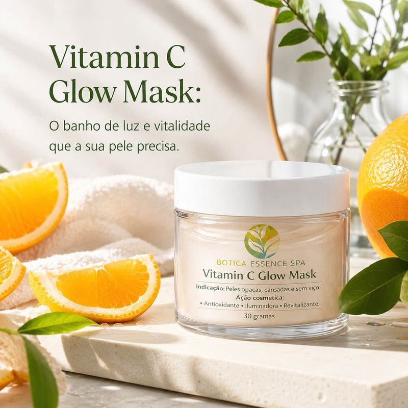 Máscara Facial Vitamin C Glow Mask  Botica Essence Spa 30g