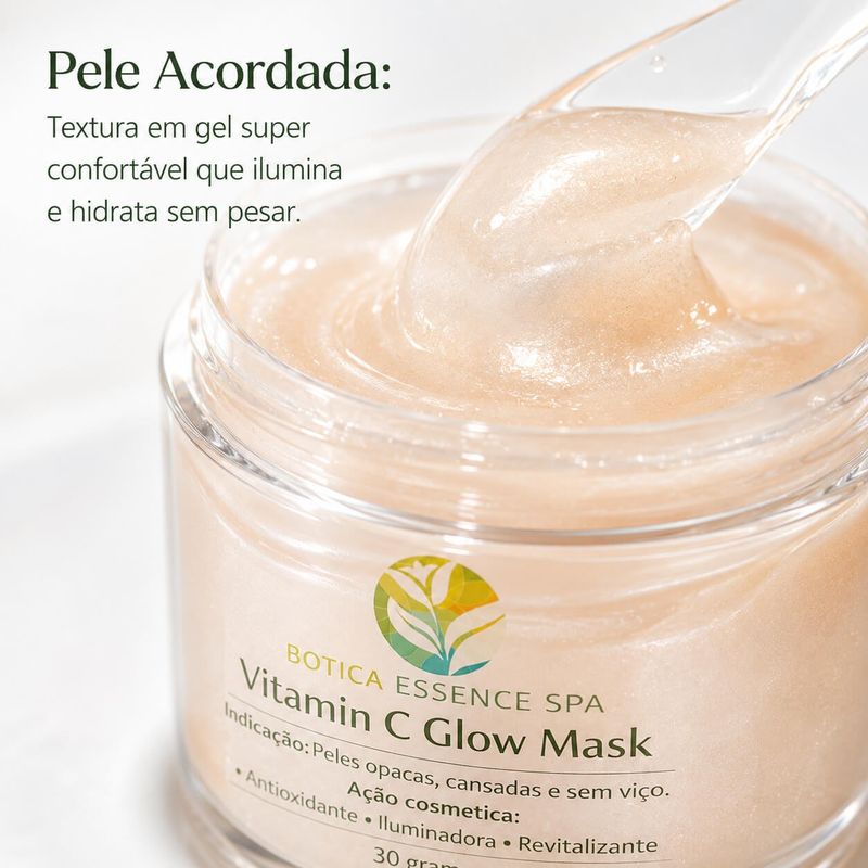 Máscara Facial Vitamin C Glow Mask  Botica Essence Spa 30g