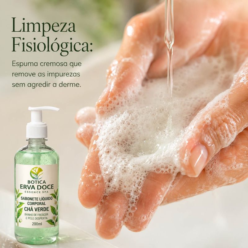 Sabonete Líquido Corporal Chá Verde Botica Essence Spa