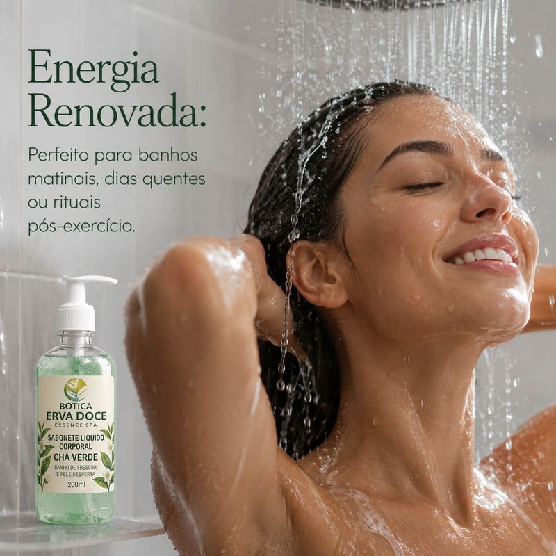 Sabonete Líquido Corporal Chá Verde Botica Essence Spa