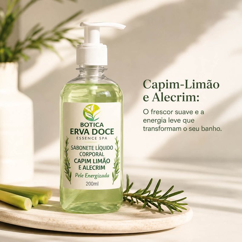 Sabonete Líquido Corporal Capim Limão e Alecrim Essence Spa