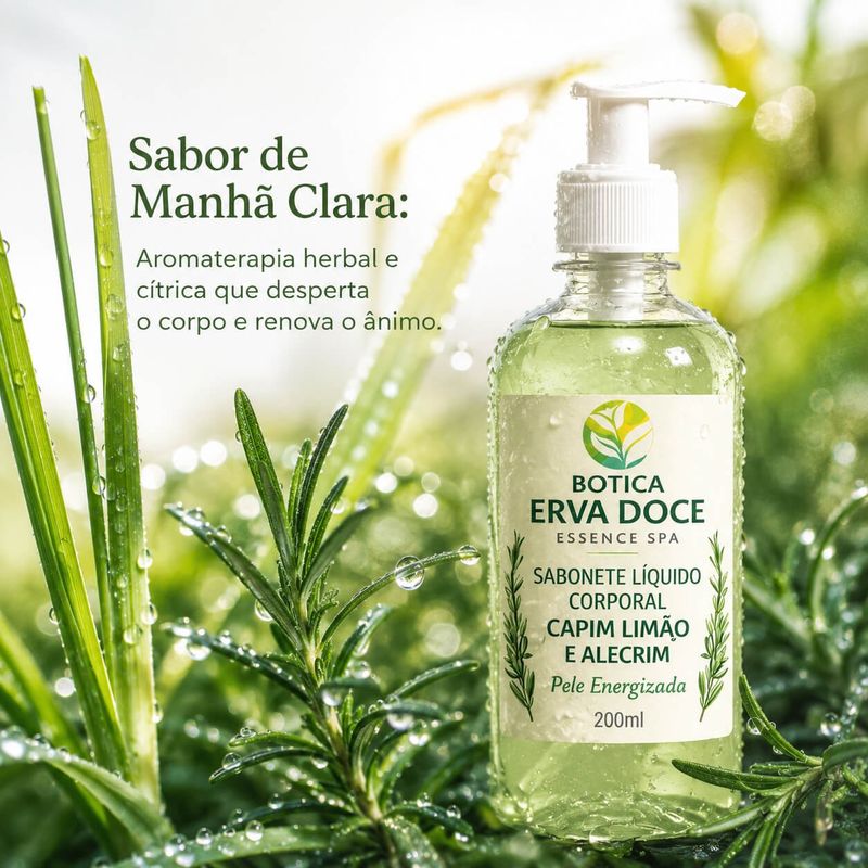 Sabonete Líquido Corporal Capim Limão e Alecrim Essence Spa