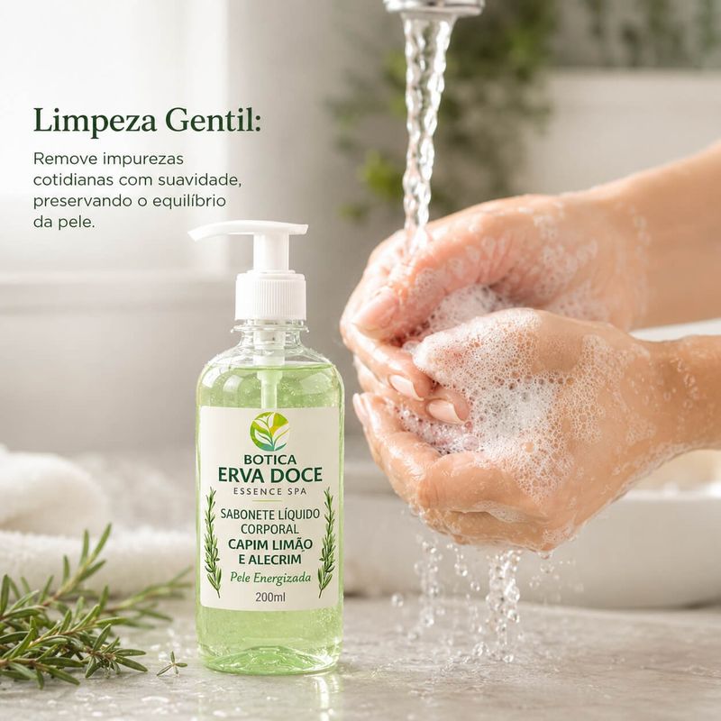 Sabonete Líquido Corporal Capim Limão e Alecrim Essence Spa