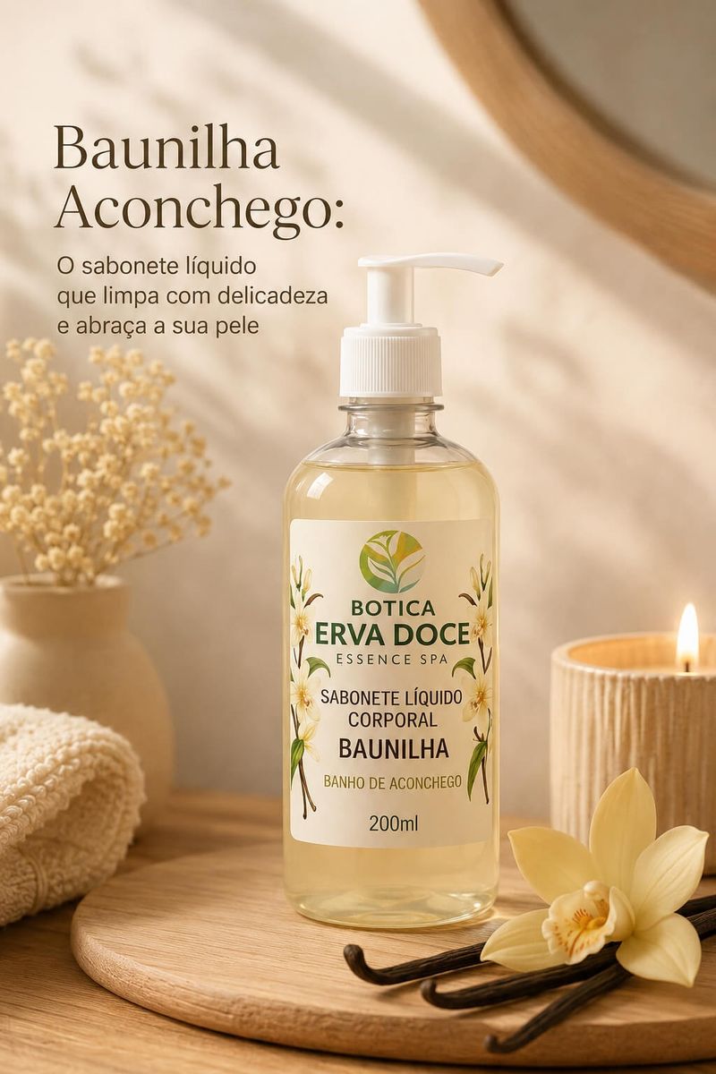 Sabonete Líquido Corporal Baunilha Aconchego Essence Spa