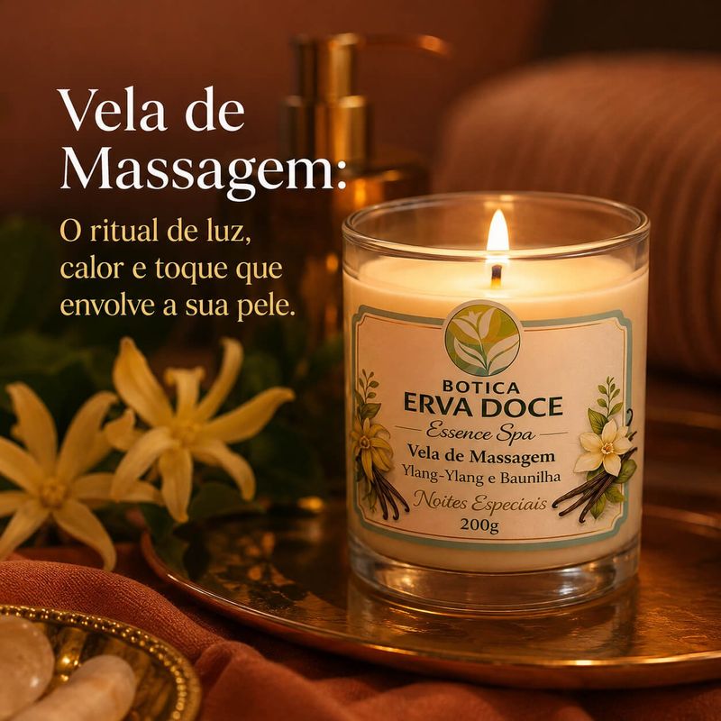 Vela de Massagem Ylang- Ylang e Baunilha Botica Essence Spa