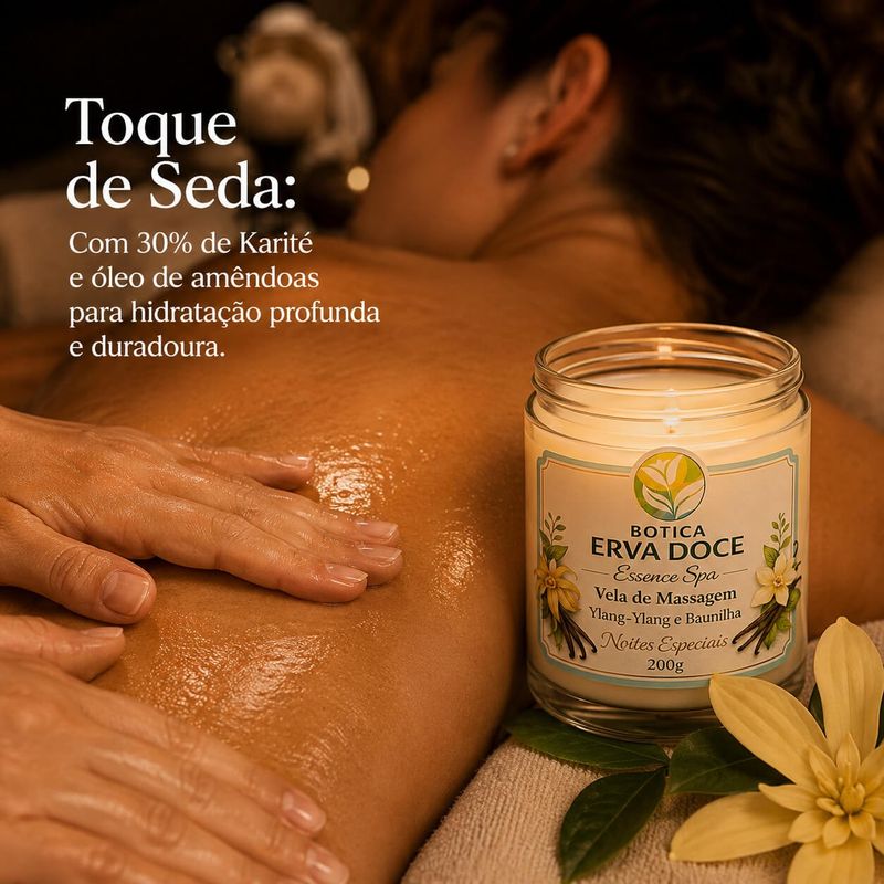 Vela de Massagem Ylang- Ylang e Baunilha Botica Essence Spa