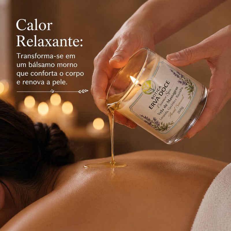 Vela de Massagem Lavanda, Gerânio e Baunilha Botica Essence Spa