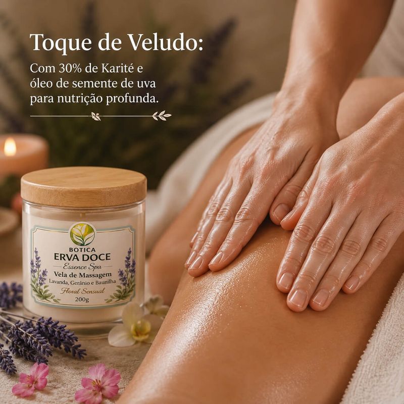 Vela de Massagem Lavanda, Gerânio e Baunilha Botica Essence Spa