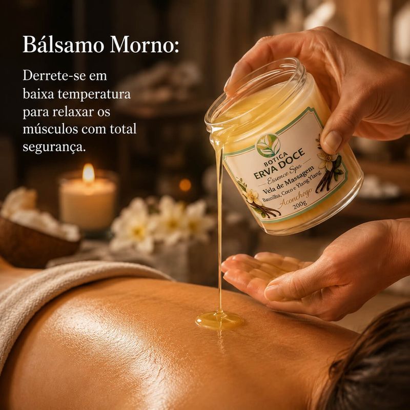 Vela de Massagem Baunilha, Côco e YlangYlang Botica Essence Spa
