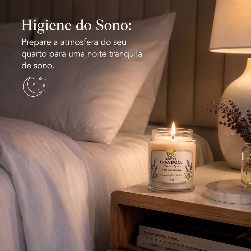 Vela Aromática Lavanda dos Sonhos 200g Botica Essence Spa