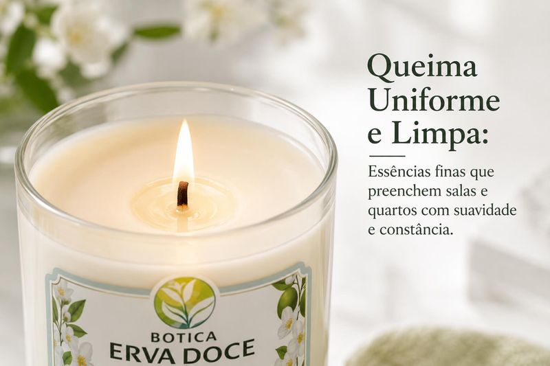 Vela Aromática Chá de Lima e Jasmim 200g Botica Essence Spa