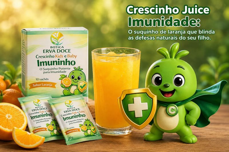 Crescinho Juice Imunidade Sabor Laranja 10 sachês