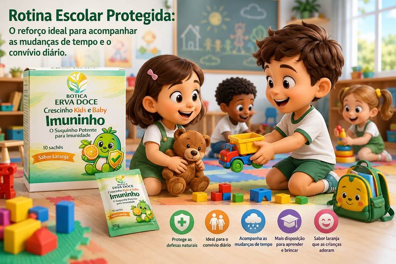 Crescinho Juice Imunidade Sabor Laranja 10 sachês
