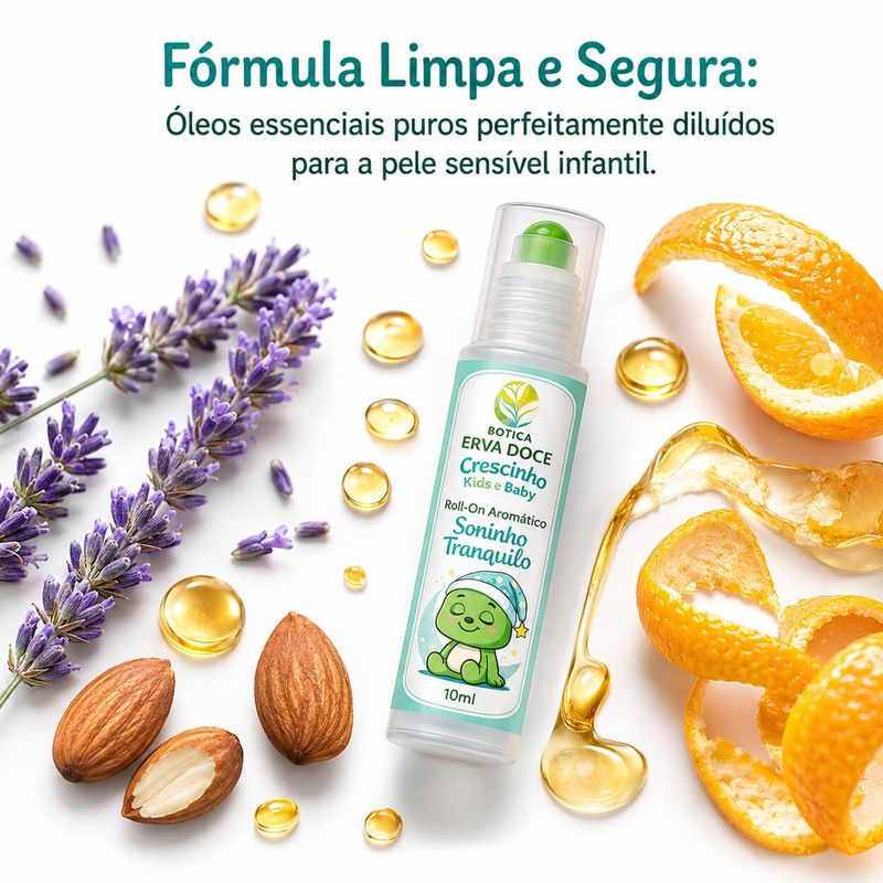 Rollon Soninho Tranquilo Crescinho Kids e Baby 10mL