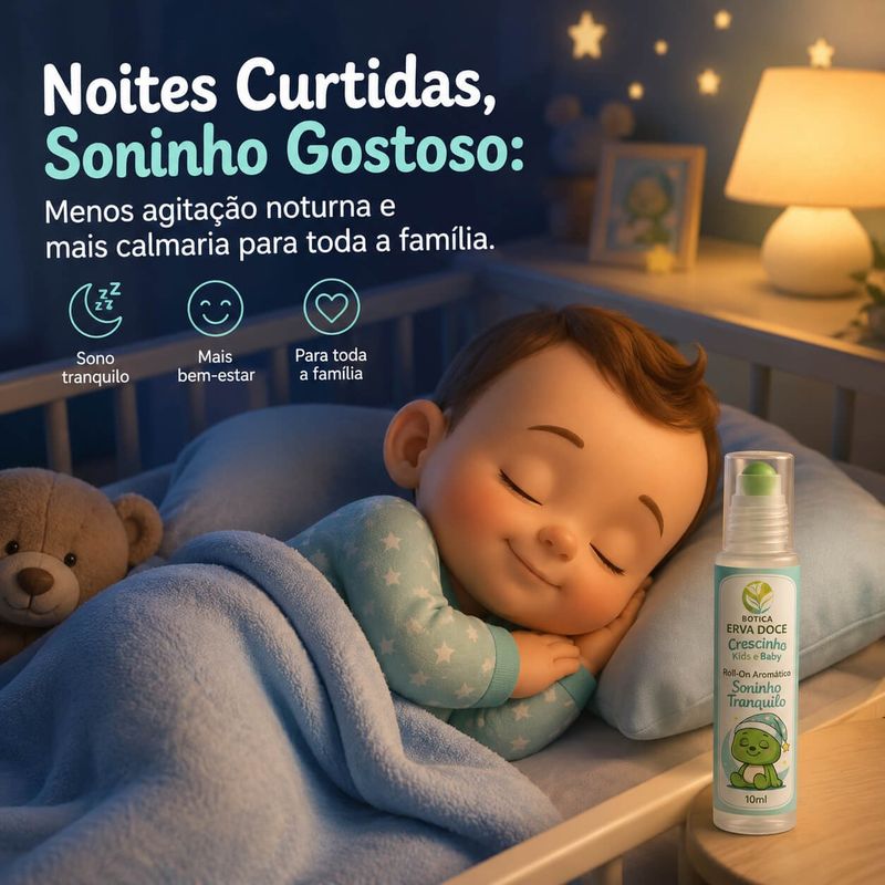 Rollon Soninho Tranquilo Crescinho Kids e Baby 10mL
