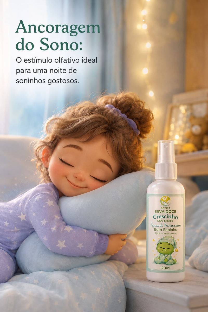 Água de Travesseiro Bons Sonhos Crescinho Kids e Baby 120mL
