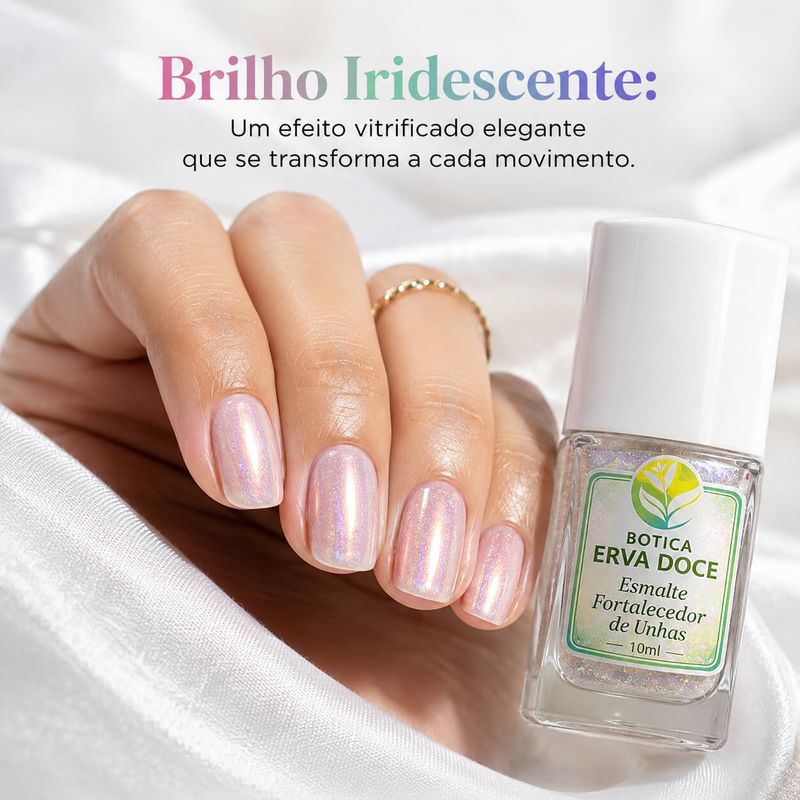 Esmalte Fortalecedora para Unhas Cor Rosa Aurora Furta Cor 10mL