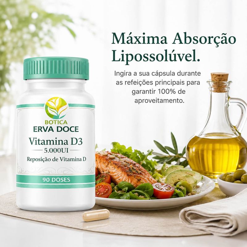 Vitamina D3 5.000UI 60 Capsulas
