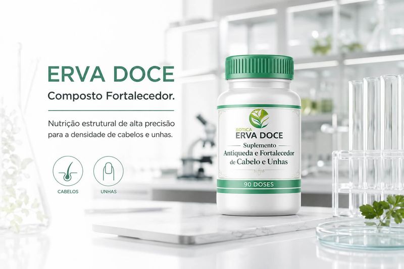 Capsula Antiqueda e Fortalecedor dos Cabelos e Unhas 120 Doses
