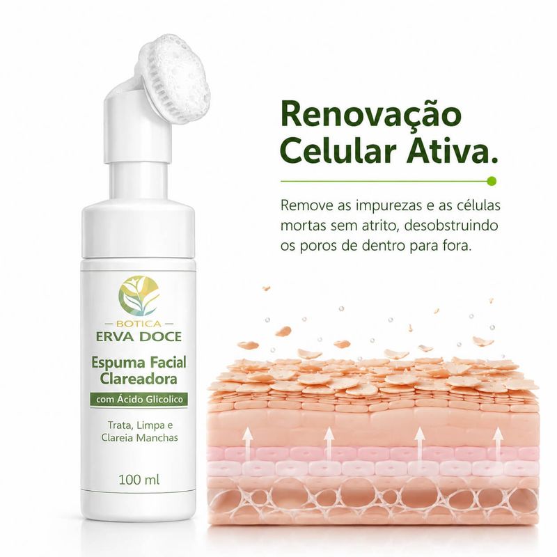 Espuma Facial de Limpeza Acido Glicolico 100ml