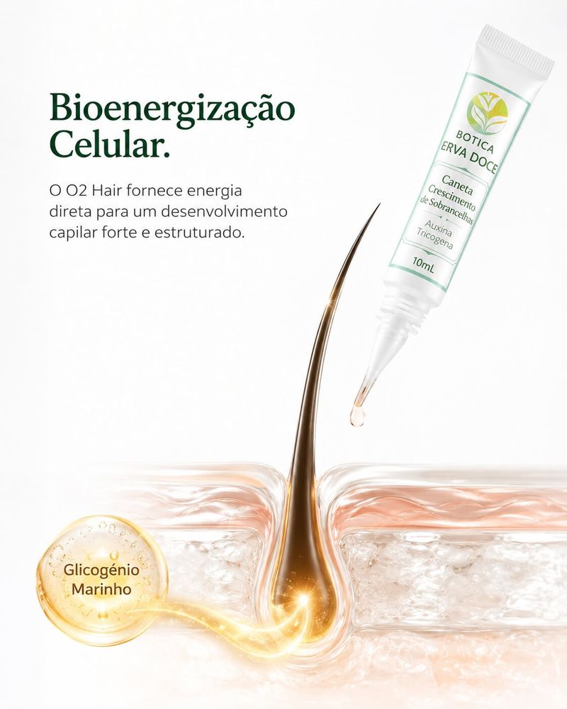 Caneta Crescimento de Sobrancelhas Auxina Tricogena 10mL