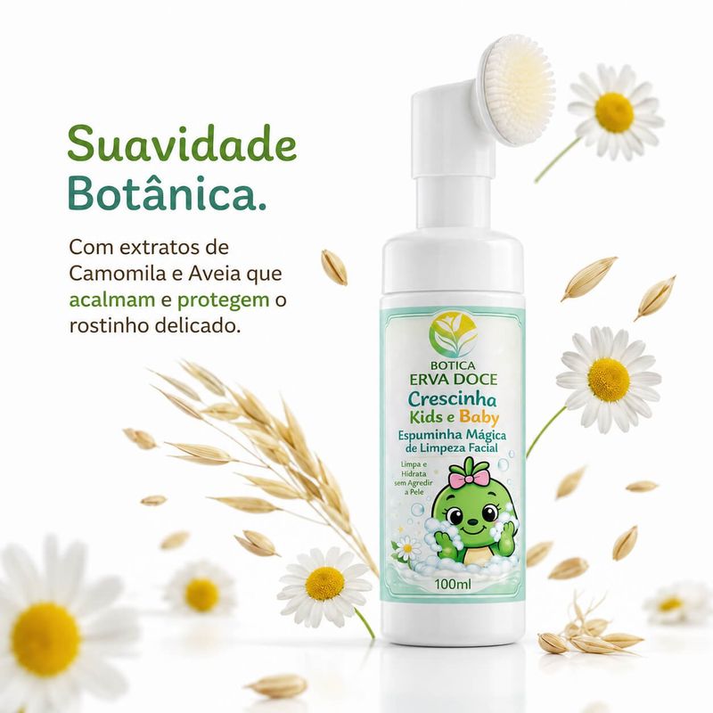 Crescinha Kids Espuminha Mágica de Limpeza Facial 100mL