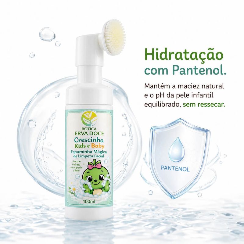 Crescinha Kids Espuminha Mágica de Limpeza Facial 100mL