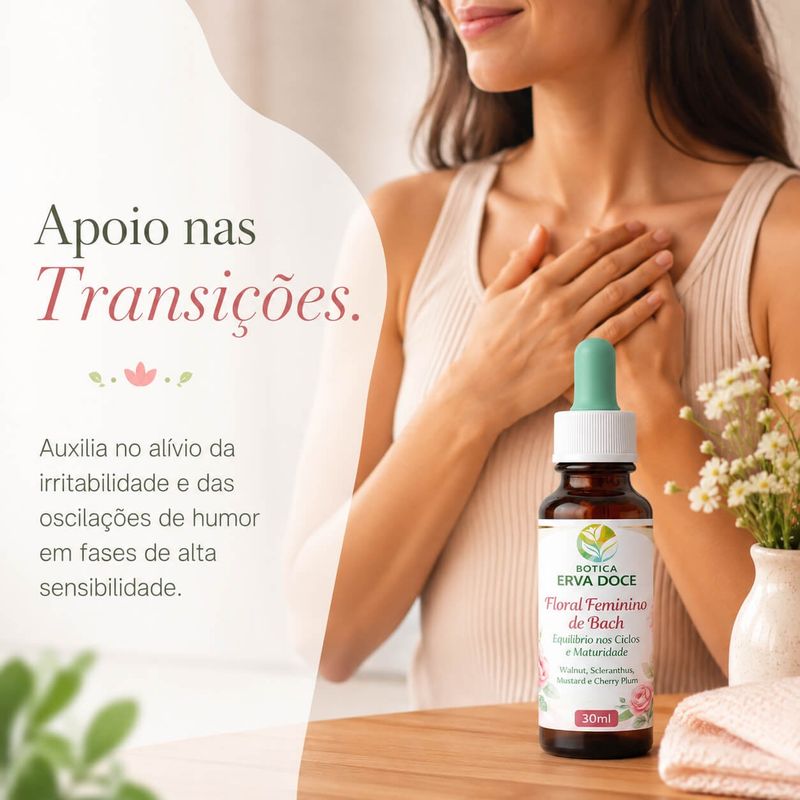 Floral Feminino de Bach Equilíbrio Ciclos e Maturidade 30ml