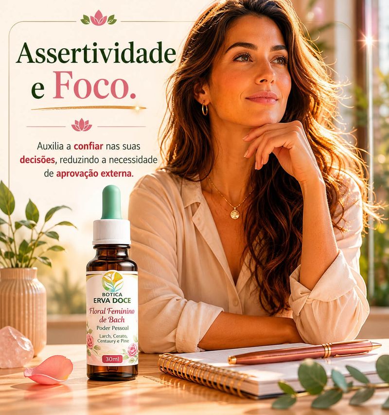 Floral Feminino de Bach Segurança e Poder Pessoal 30ml