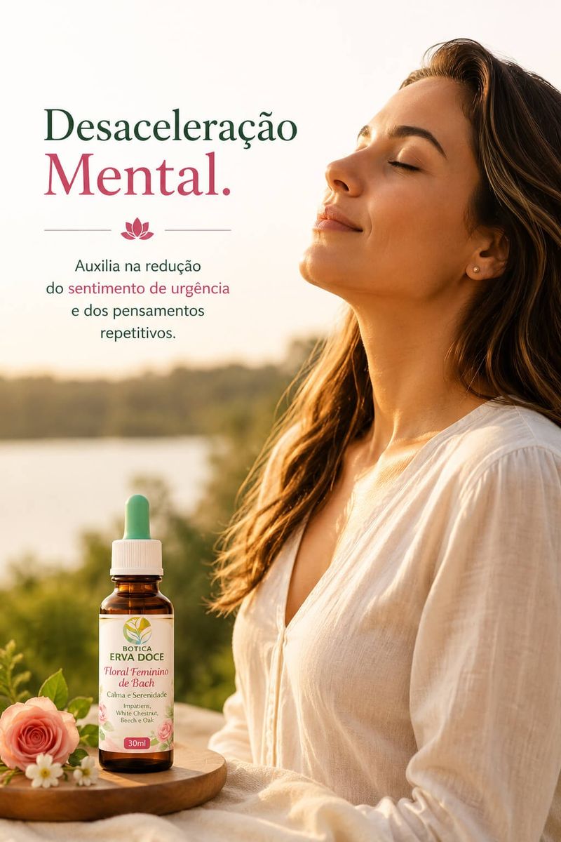 Floral Feminino de Bach Calma e Serenidade Diária 30ml