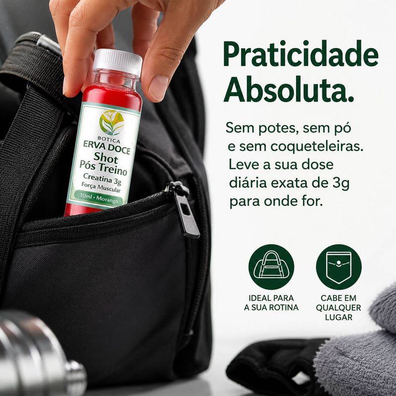 Shot de Creatina 3g Morango 30 und: Mais Força e Energia