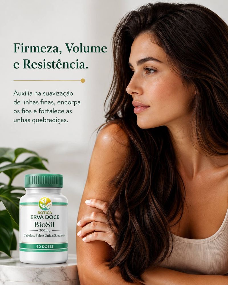 BioSil 300mg 60 Doses  Cabelo, Pele e Unhas Fortes e Saudáveis