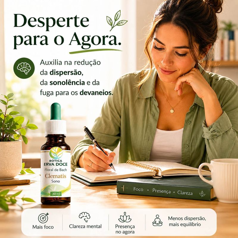 Floral de Bach Clematis Sonolência 30ml