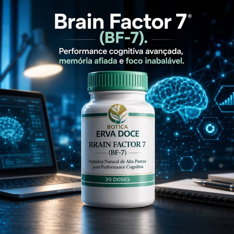 Brain Factor 7 BF-7 200mg Combustível da Inteligência 30 cps