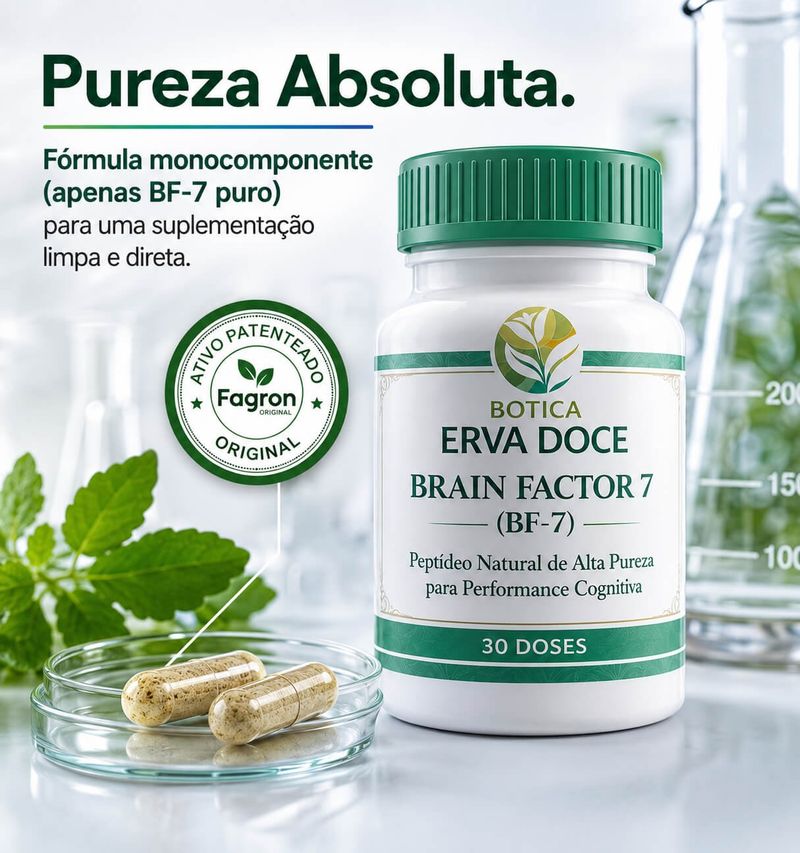 Brain Factor 7 BF-7 200mg Combustível da Inteligência 30 cps