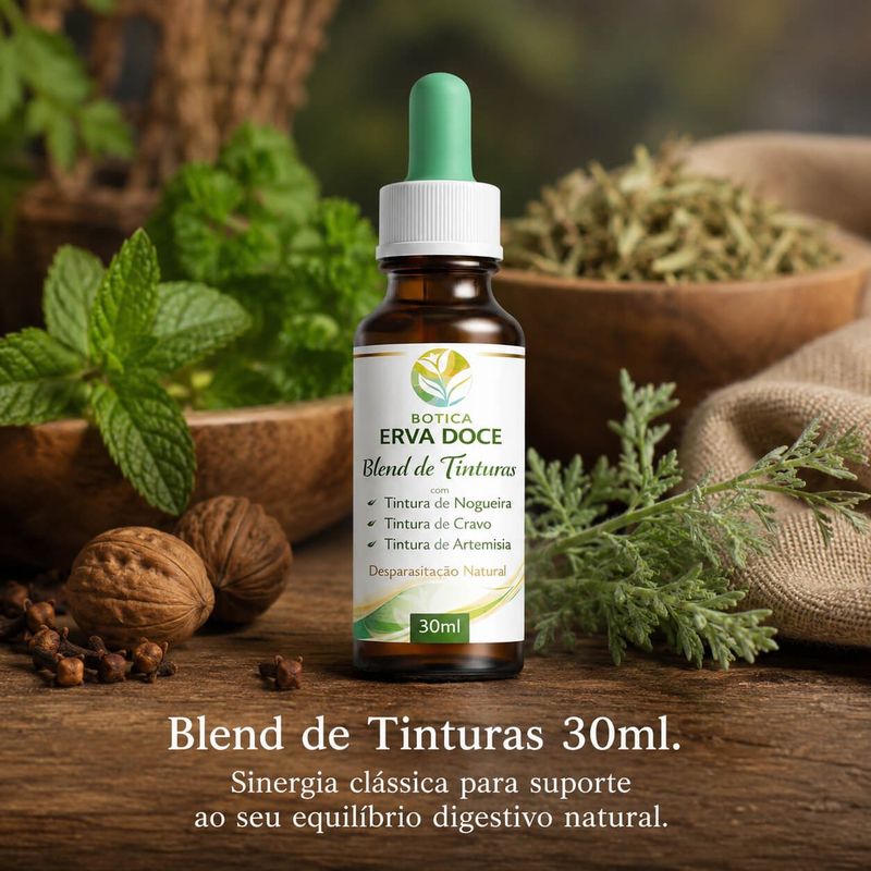 Blend de Tinturas Hulda Clark: Inicie sua Desparasitação Natural (30ml)