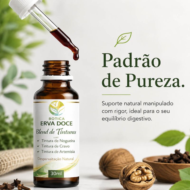 Blend de Tinturas Hulda Clark: Inicie sua Desparasitação Natural (30ml)