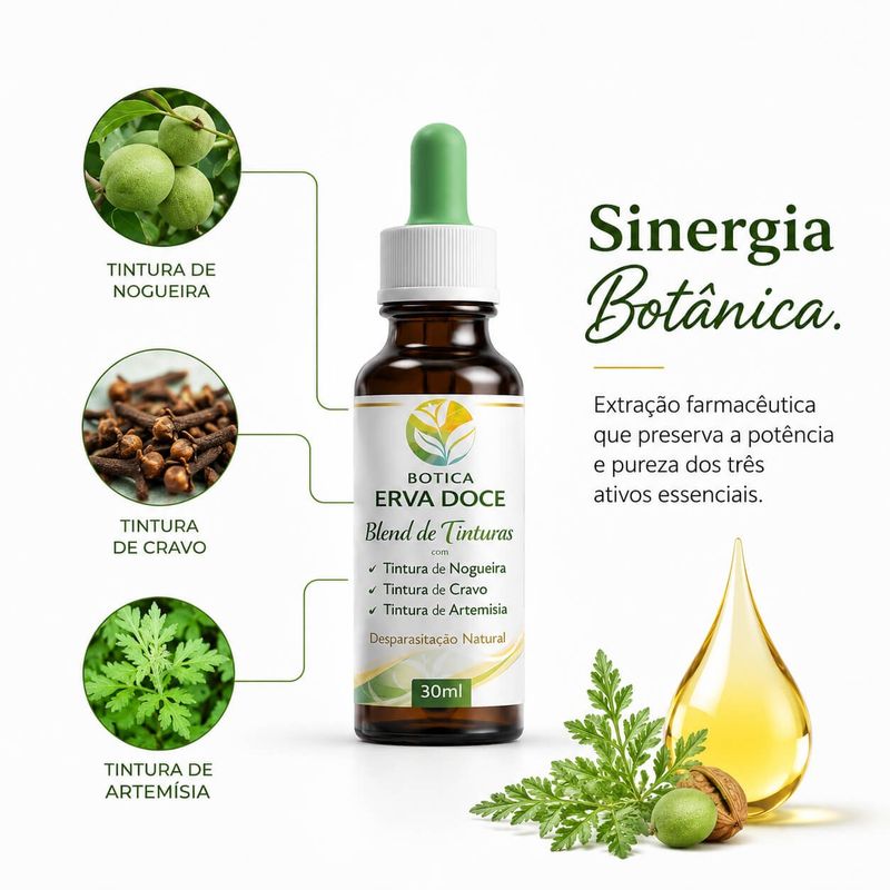 Kit Tintura Desparasitação Hulda Clark – Tratamento Completo 3 Frascos 30mL
