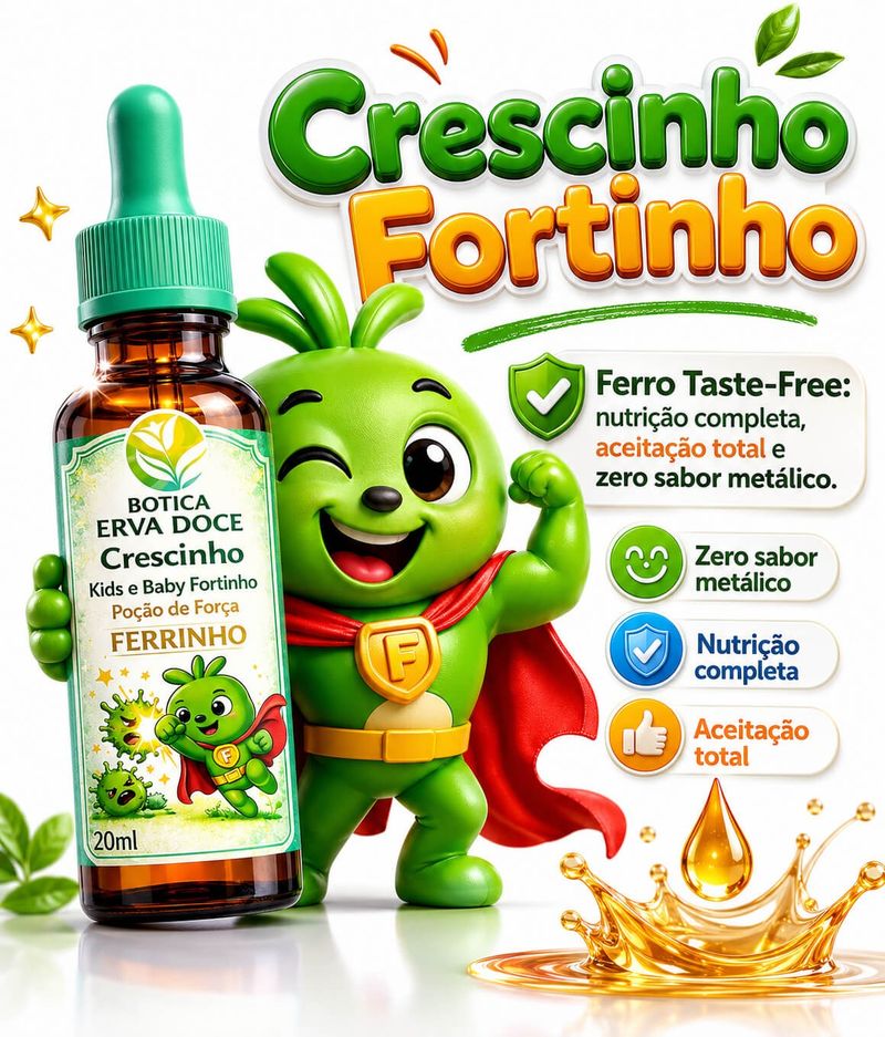 Fortinho Ferro e Vitamina C em Gotas 20mL Uso Infantil