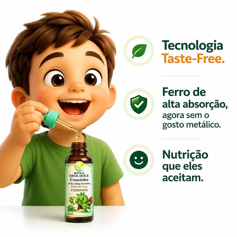 Fortinho Ferro e Vitamina C em Gotas 20mL Uso Infantil