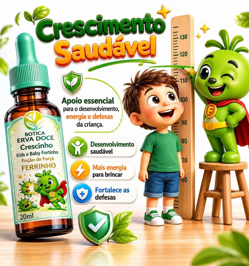 Fortinho Ferro e Vitamina C em Gotas 20mL Uso Infantil