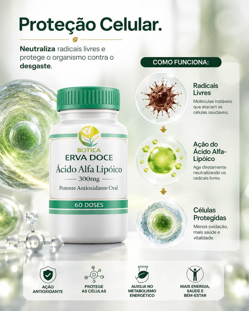 Acido Alfa Lipoico 300mg 30 Doses