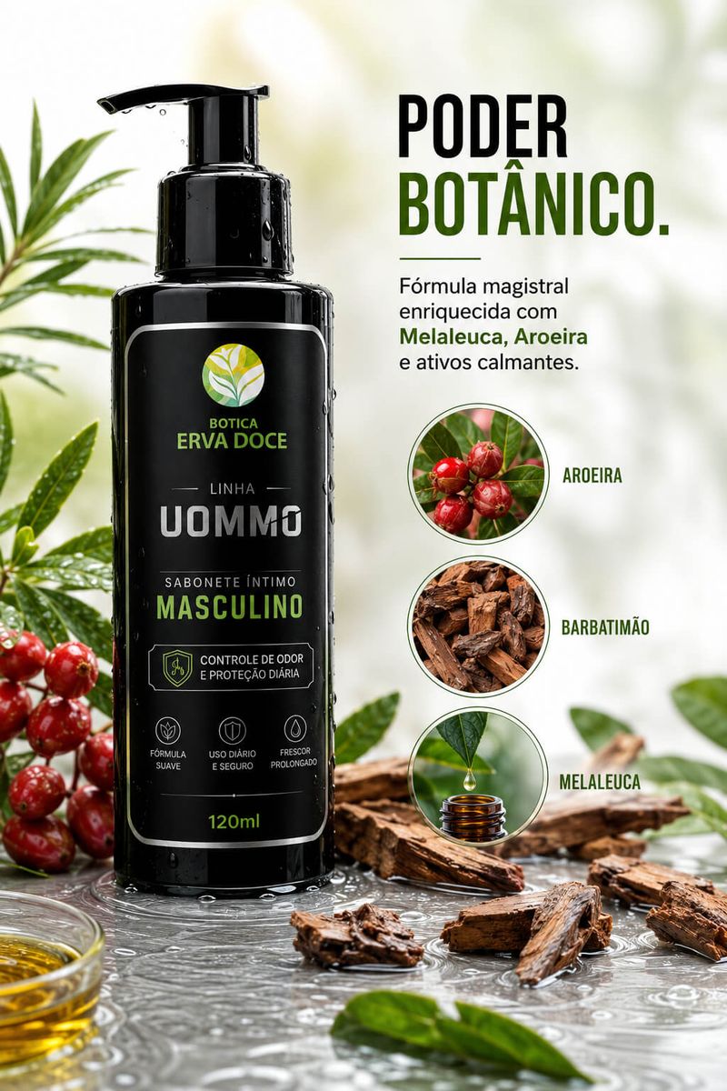 Sabonete Íntimo Masculino 120ml  –  Linha Uommo 