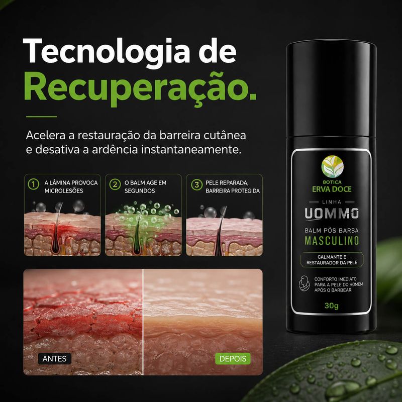 Balm Pós-Barba Masculino 30 gramas – Calmante e Restaurador