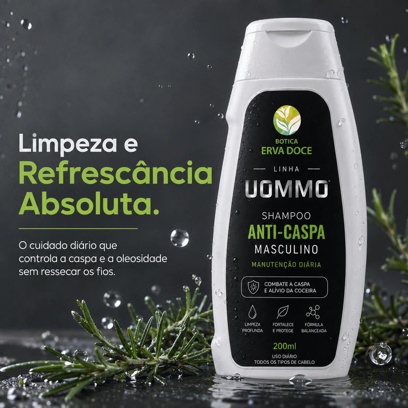 Shampoo Anticaspa Masculino 200ml  – Manutenção Diária