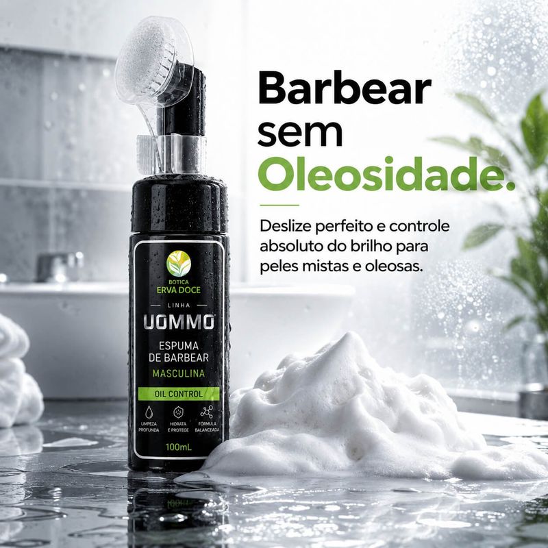 Foam Espuma de Barbear Masculina Oil Control 100mL