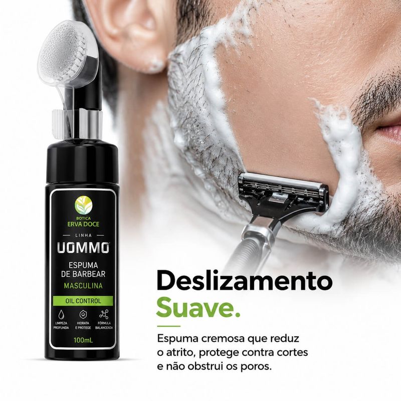 Foam Espuma de Barbear Masculina Oil Control 100mL
