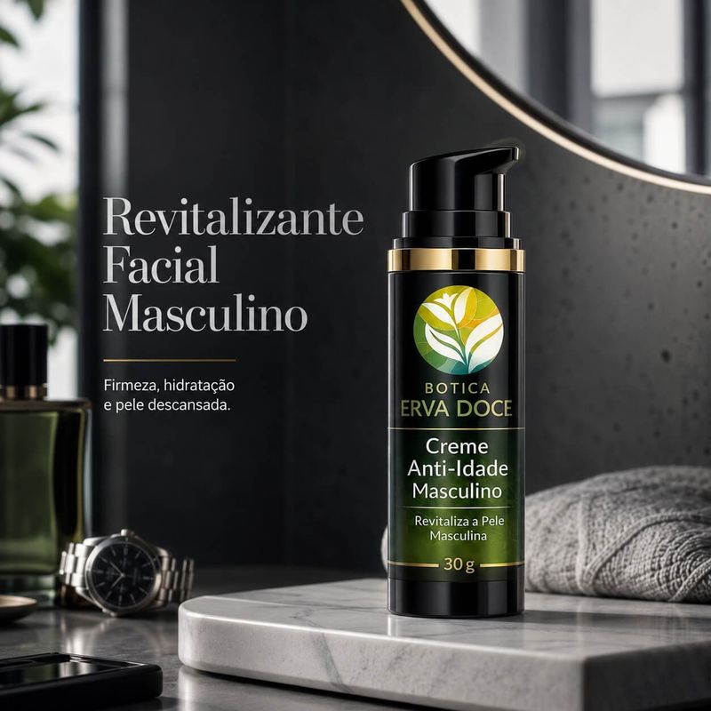 Creme Anti-Idade Masculino 30gr: Revitalização da Pele